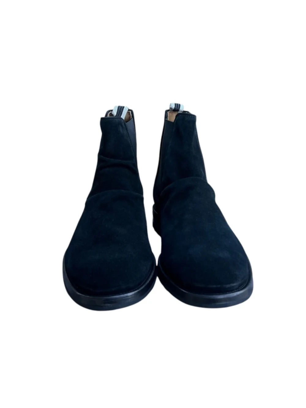 JOHN VARVATOS Freeman Chelsea Boot Black Suede Leather Rubber Sole 13 Portugal